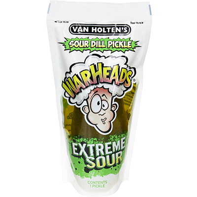 Van Holten's Warheads Extreme Sour Dill Pickle Jumbo