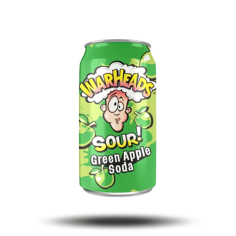 Warheads Sour Green Apple Soda 355ml